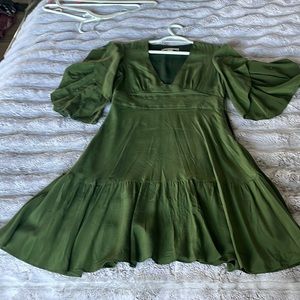MK green sexy summer dress
